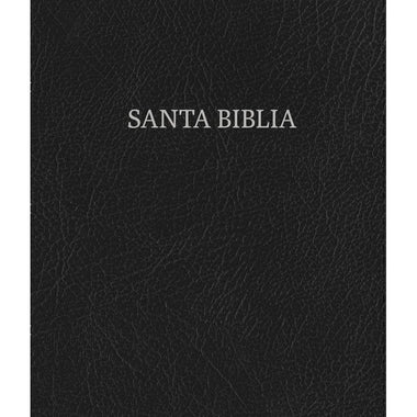 RVR 1960 Biblia Letra Grande Tamaño Manual, negro piel fabricada con índice