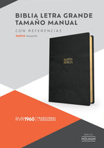 RVR 1960 Biblia letra grande tamaño manual, negro, piel fabricada (edición 2023)