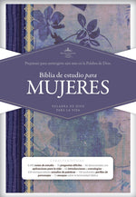 RVR 1960 Biblia de Estudio para Mujeres, azul floreado tela impresa