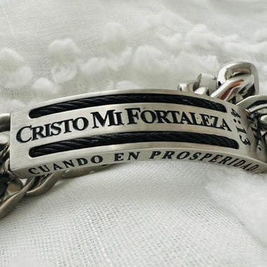 Pulsera para Caballero “Cristo mi Fortaleza”