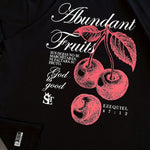 Camisa Unisex - Negra Oversized Premium Tela Fría - Abundant Fruit (Fruto Abundante)