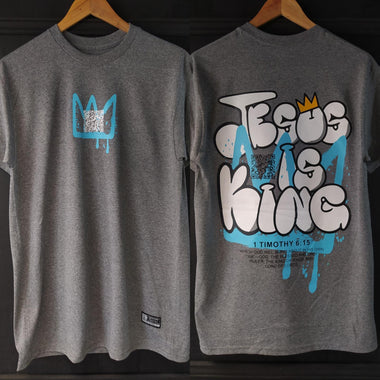 Clearence - Gray Unisex Shirt - Jesus is King / Camisa Unisex gris - Jesus is King