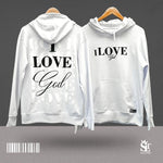 Hoodie Unisex Blanco - I Love God