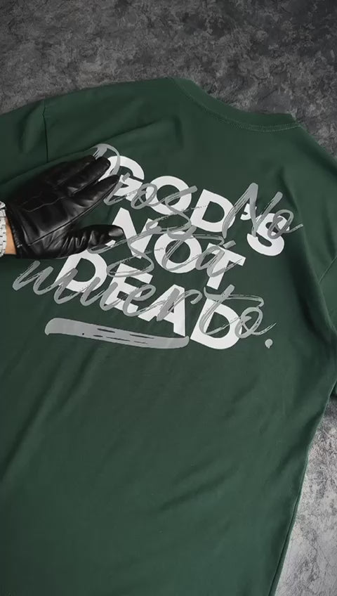 Camisa unisex Verde Semi Oversized - God’s Not Dead